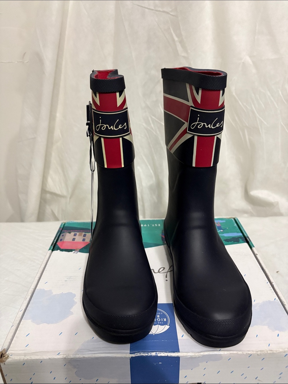 Joules Kids Rain Boots size US 2 NWT